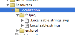 Localization group in XCode