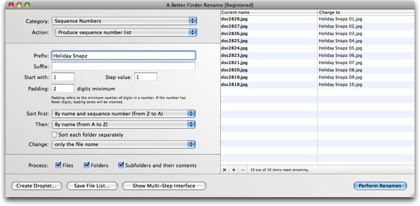 A Better Finder Rename 8: The Batch File Renamer for Mac OS X